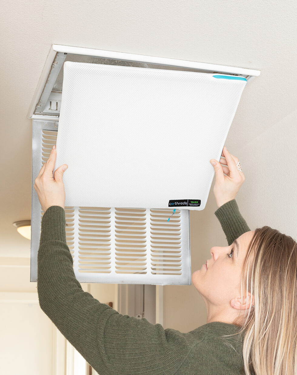 AirThreds® Home Air Filter First Machine Washable Reusable Home Air Filter