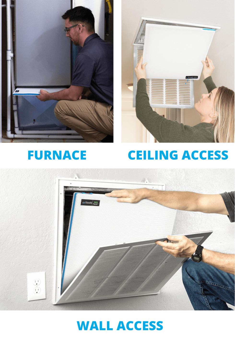 AirThreds® Home Air Filter First Machine Washable Reusable Home Air